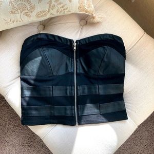 Guess Black zipper tube top size XS